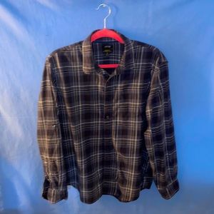 Blue and Black Plaid Apt. 9 Long Sleeve Button Down